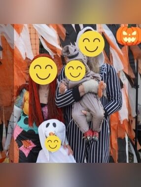 Nightmare Before Christmas Family Costume Set 4pc Jack Sally Zero Baby Oogie